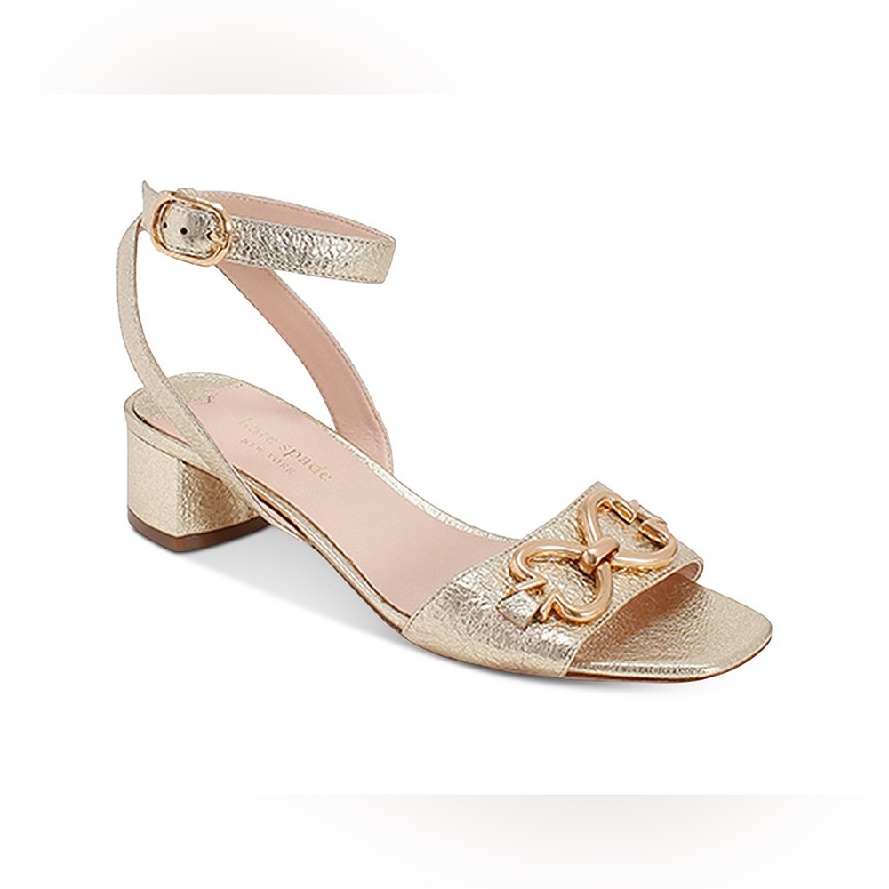 Kate Spade NWT Gold Size 10/40.5 Lagoon Heart Chain Sandals